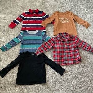 Lot of 5 Toddler Long Sleeve Shirts 4T